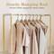 Pine Wood Clothes Rack Freestanding 2-Tier Shelves Hanging Rod Natural/Gray